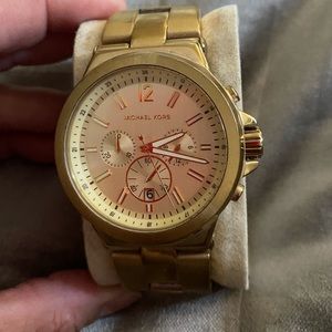 Oversized Dylan gold tone Michael Kors watch